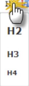 exemple de selection de titre H2, H3, H4